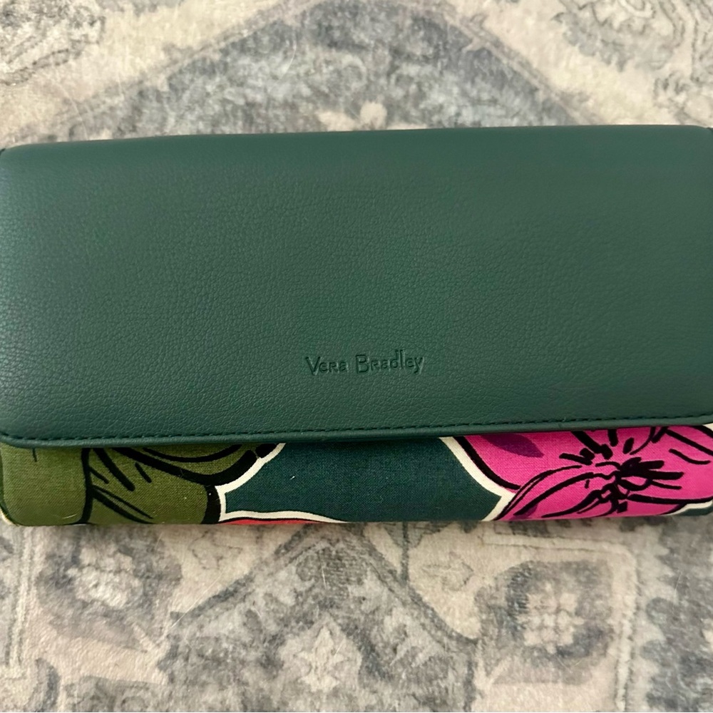 Vera Bradley Green Floral Wallet